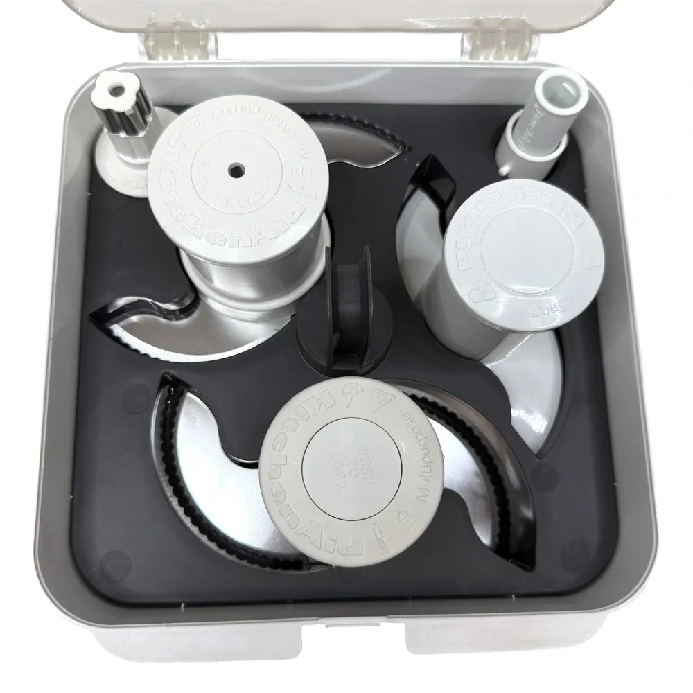 KitchenAid Food Processor Blade Storage Case Kit with Multipurpose & Dough